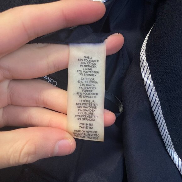 Calvin Klein Skirt Womans Size 12 Black Pencil Career Knee Length Casual Boss - Picture 9 of 12